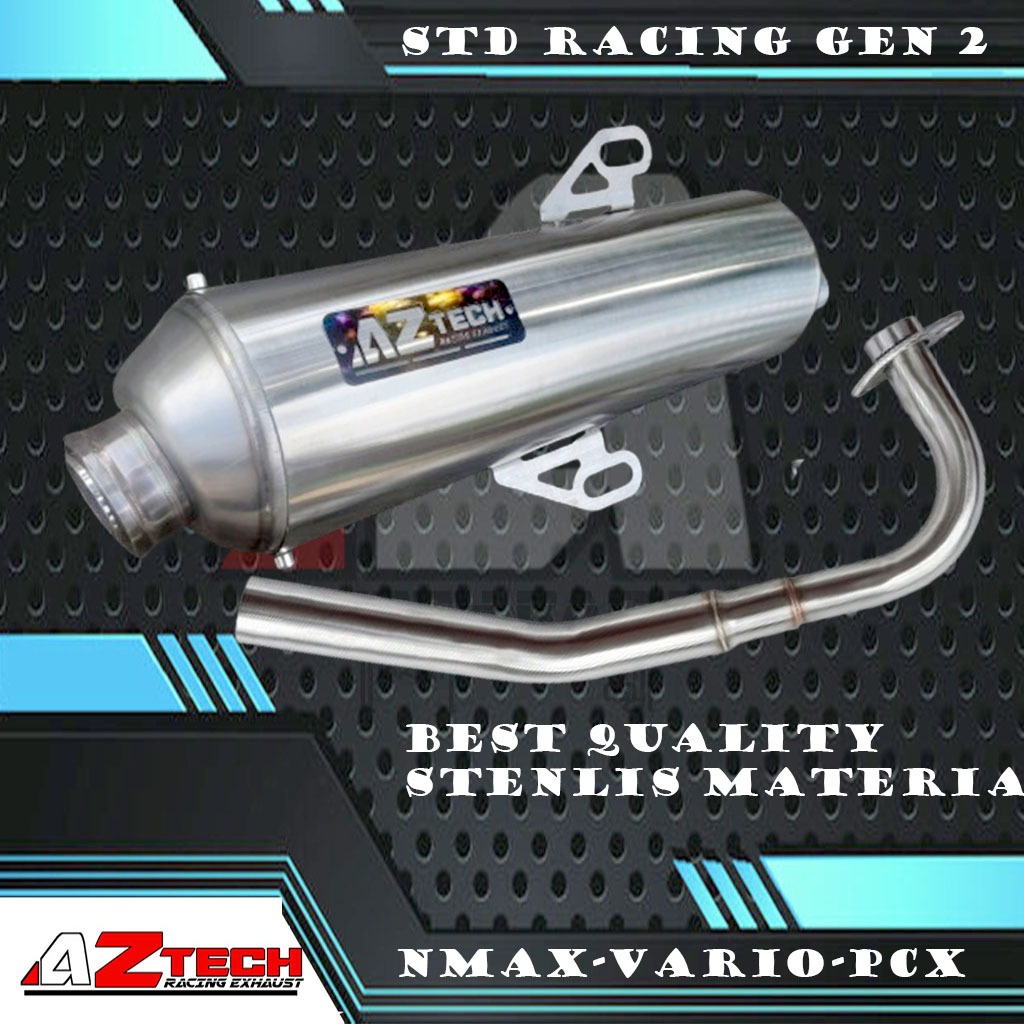 Jual Knalpot standar racing GEN 2 Aztech exhaust Pnp Vario Nmax Aerox ...