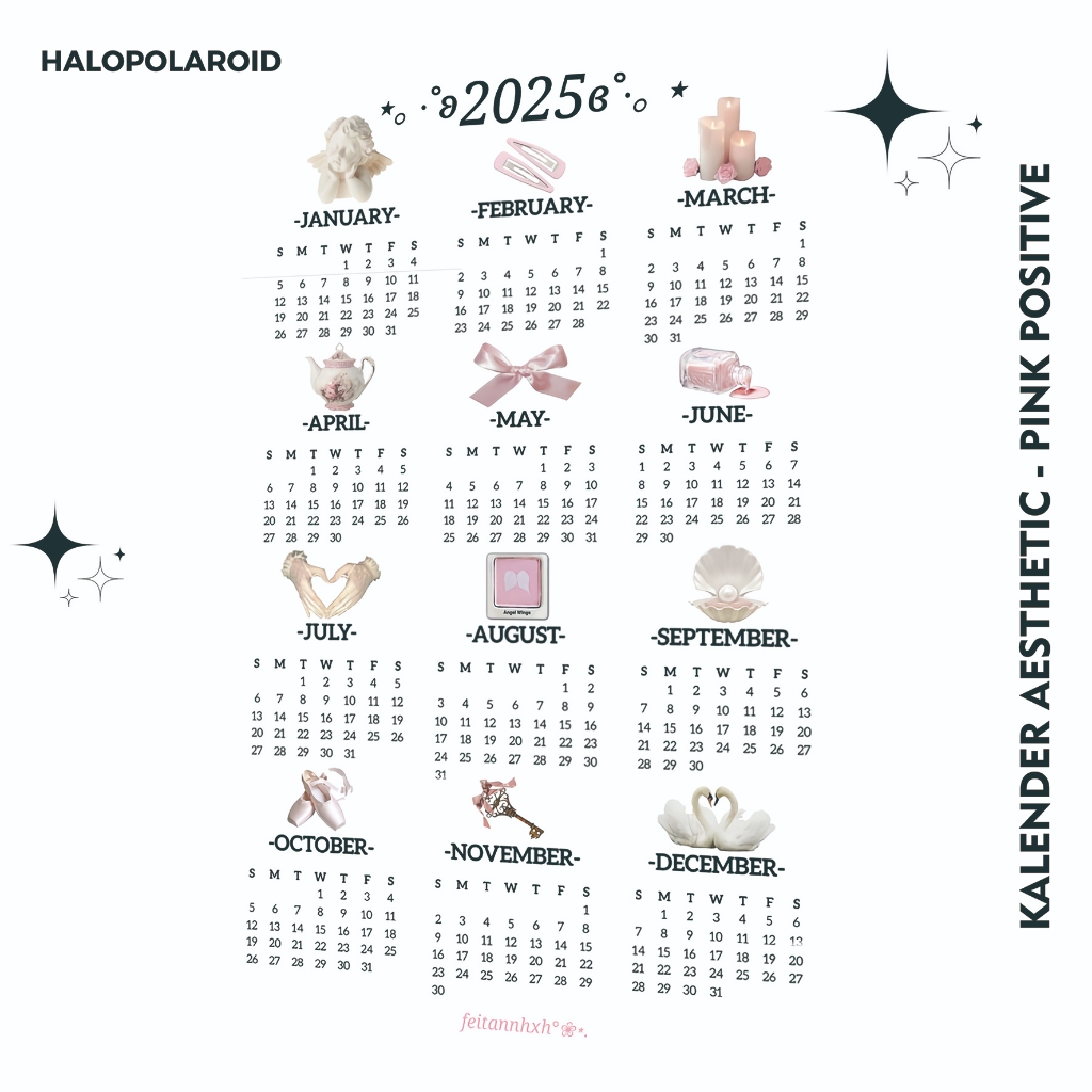 Jual [HALOPOLAROID] Kalender Aesthetic A3 2025 Kalender Estetik A3 ...