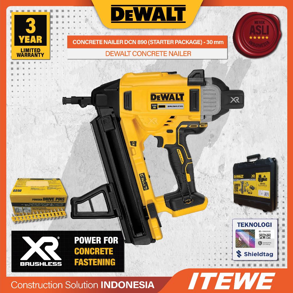 Jual DEWALT CONCRETE NAILER DCN 890 (STARTER PACKAGE) Shopee