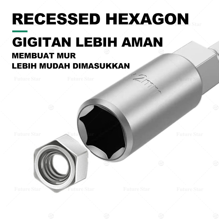 Jual Adapter Soket Kunci Pas Extension Hex Mm Panjang Obeng