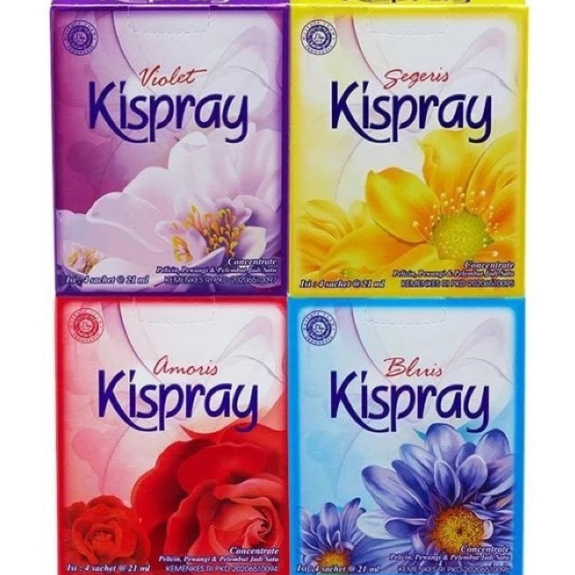 Jual KISPRAY SASET 21ML ISI 4 SASET PEWANGI PAKAYAN & 6ml 12 SASET ...
