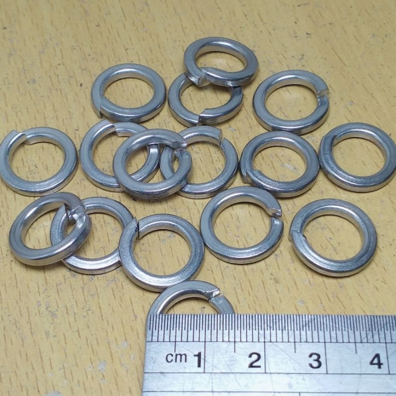 Jual [ isi 100 pcs ] spring washer m10 stainless sus 304 ring per m10 ...
