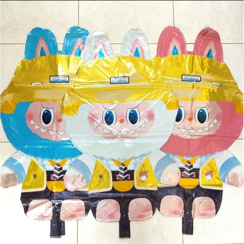 Jual Balon karakter Labubu besar 80cm Balon Labubu Monster Foil Pink ...