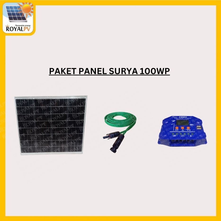 Jual Paket panel surya 100wp, solar panel 100wp, solar cell 100wp ...