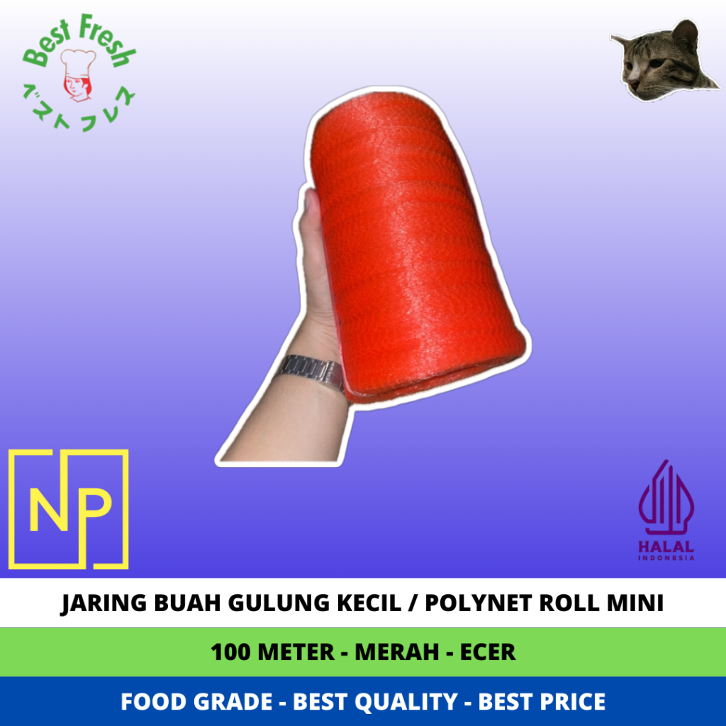 Jual Jaring Buah Gulung Kecil / Polynet Roll Mini - BEST FRESH - 100 ...