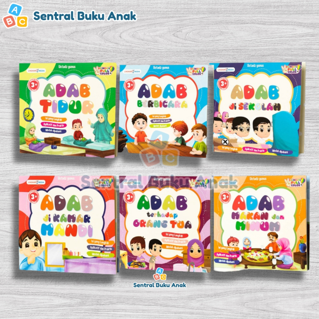 Jual [Dapat 6 Buku] Buku Cerita Anak Bergambar Islami Seri Adab Usia 3 ...