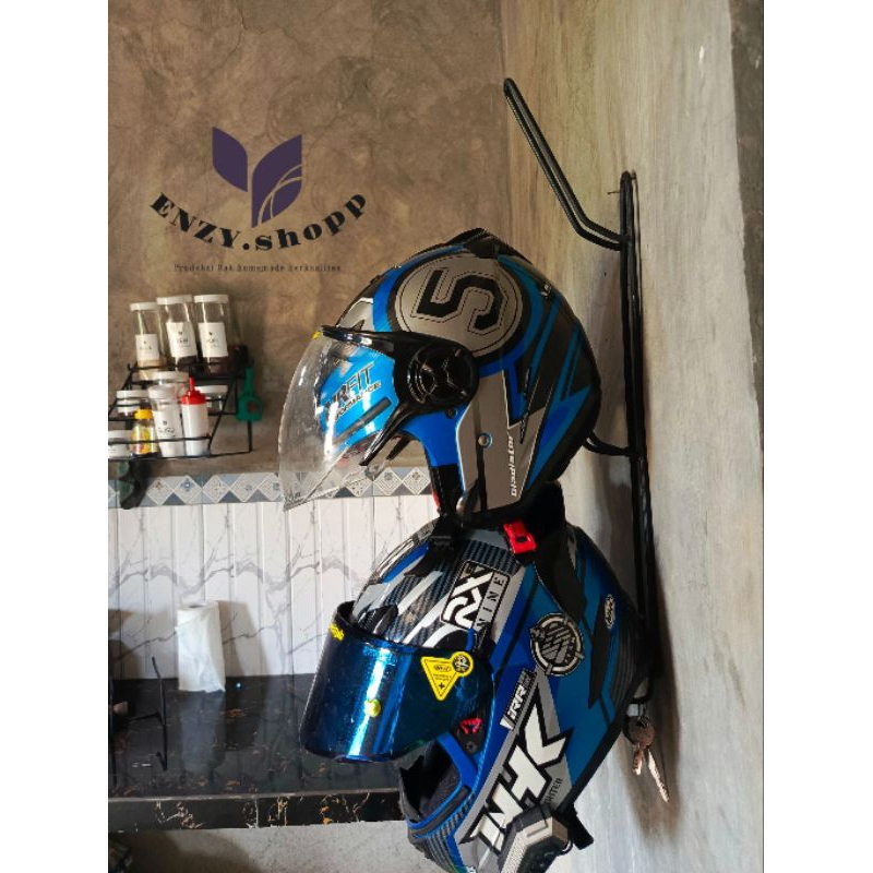 Jual Rak Helm Dinding besi Rak gantungan helm unik minimalis | Shopee ...