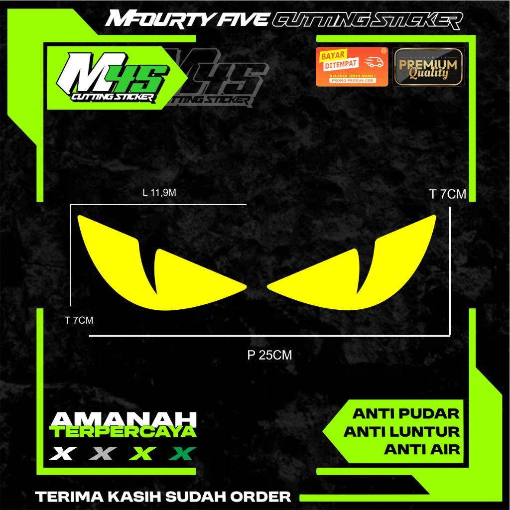 Jual MATA OFAL KUCING MARAH Cutting Sticker MATA KUCING | Shopee Indonesia