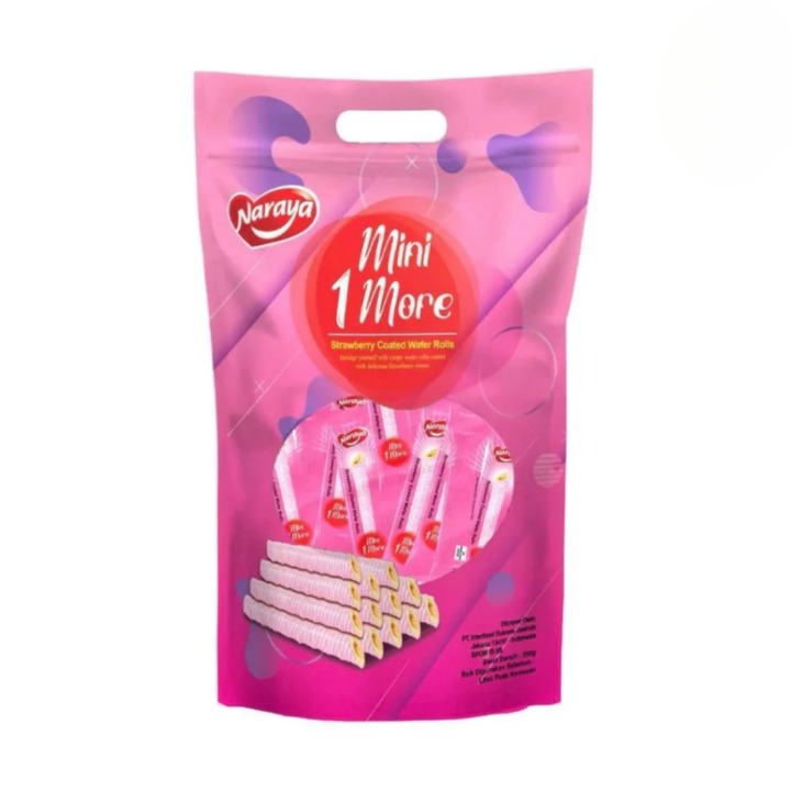 Jual Coated Wafer Rolls Rasa Coklat & Strawberry 240g Gram Isi 40 Pcs ...