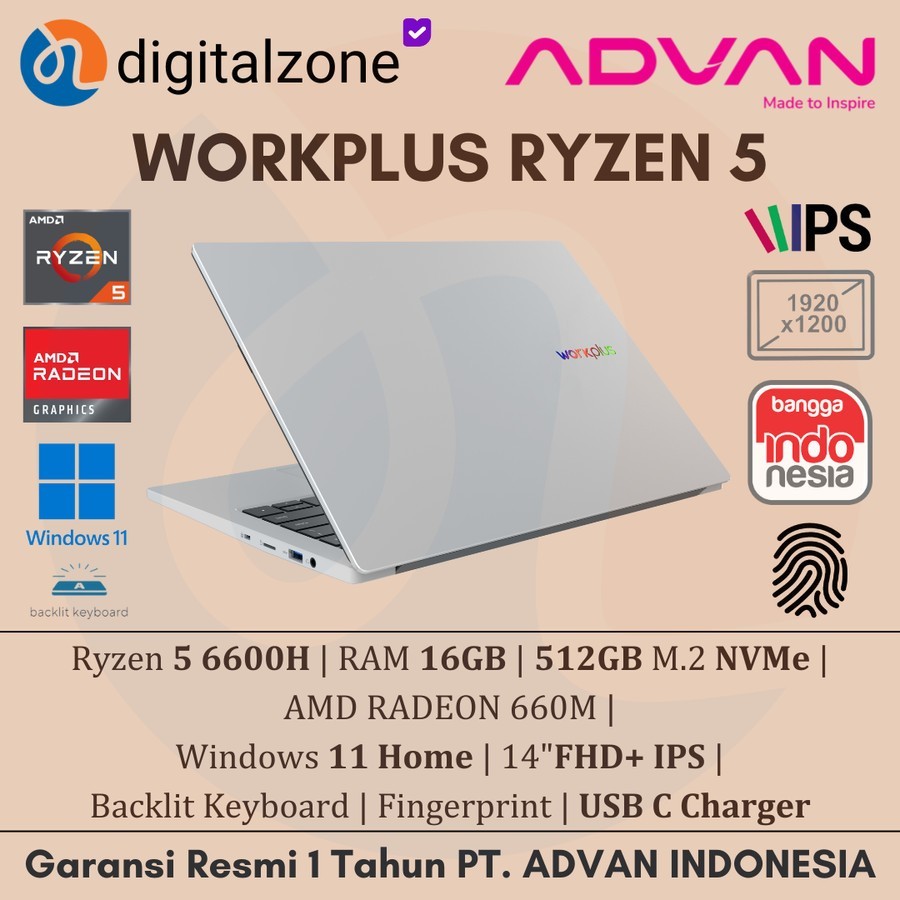 Jual ADVAN WORKPLUS Ryzen 5 6600H | Shopee Indonesia