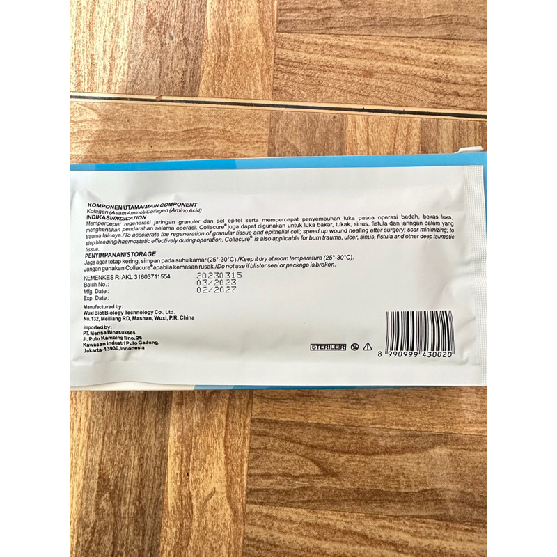 Jual Collacure medical collagen sponge 120 x 40 x 3mm | Shopee Indonesia