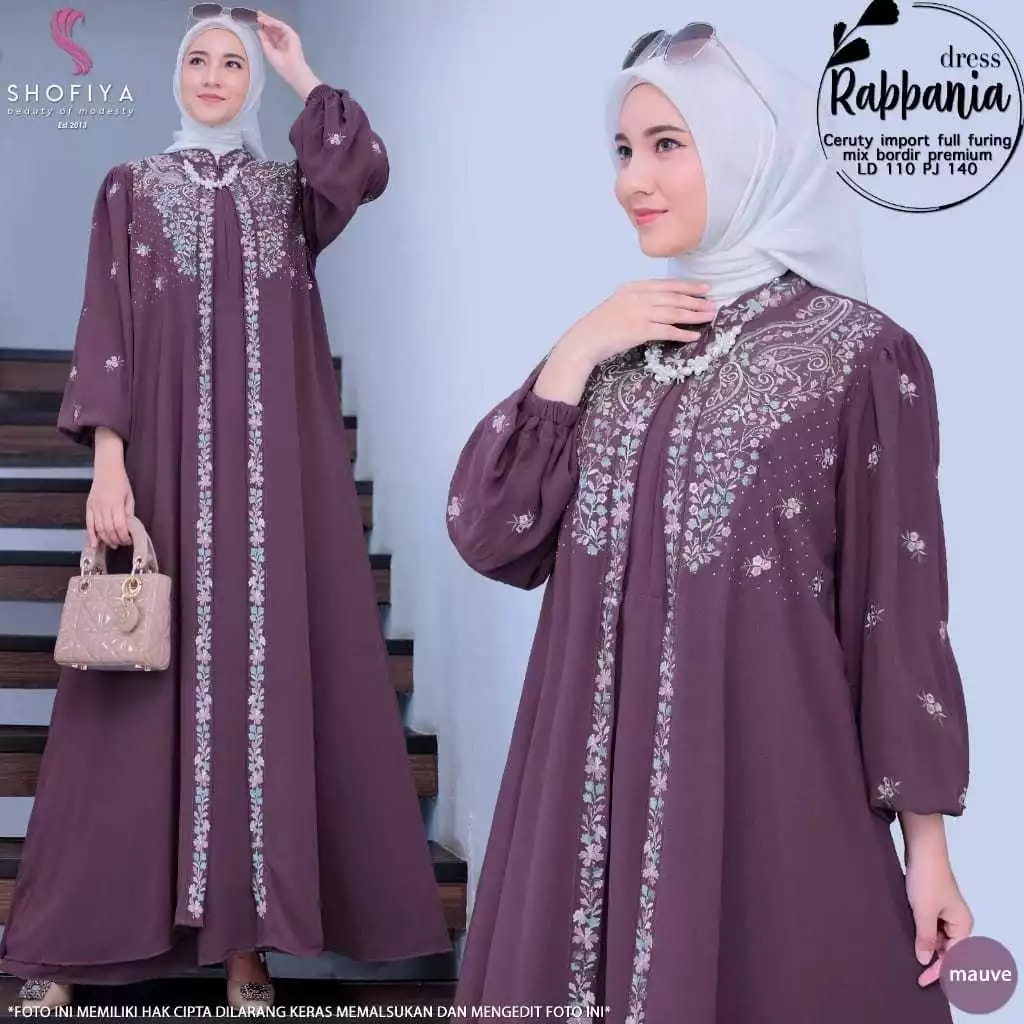 Da.Collection Khaisa Gamis Bordir Elegan Premium
