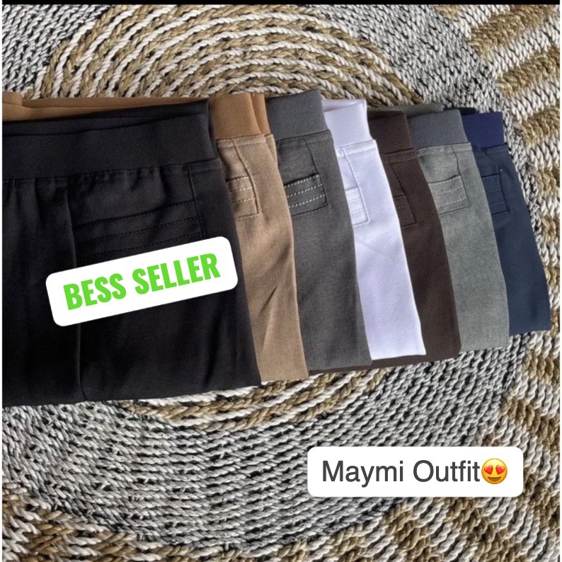 Jual maymi outfit celana kantor kerja pinggang karet wanita jumbo ...