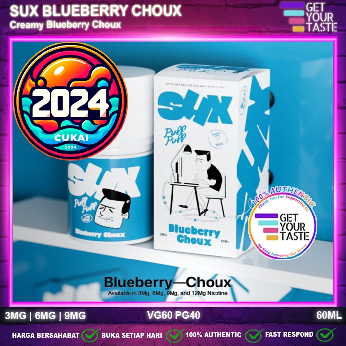 Jual Liquid SUX Blueberry Choux 60ML Freebase by Inverse x EJ33 x Tigac ...