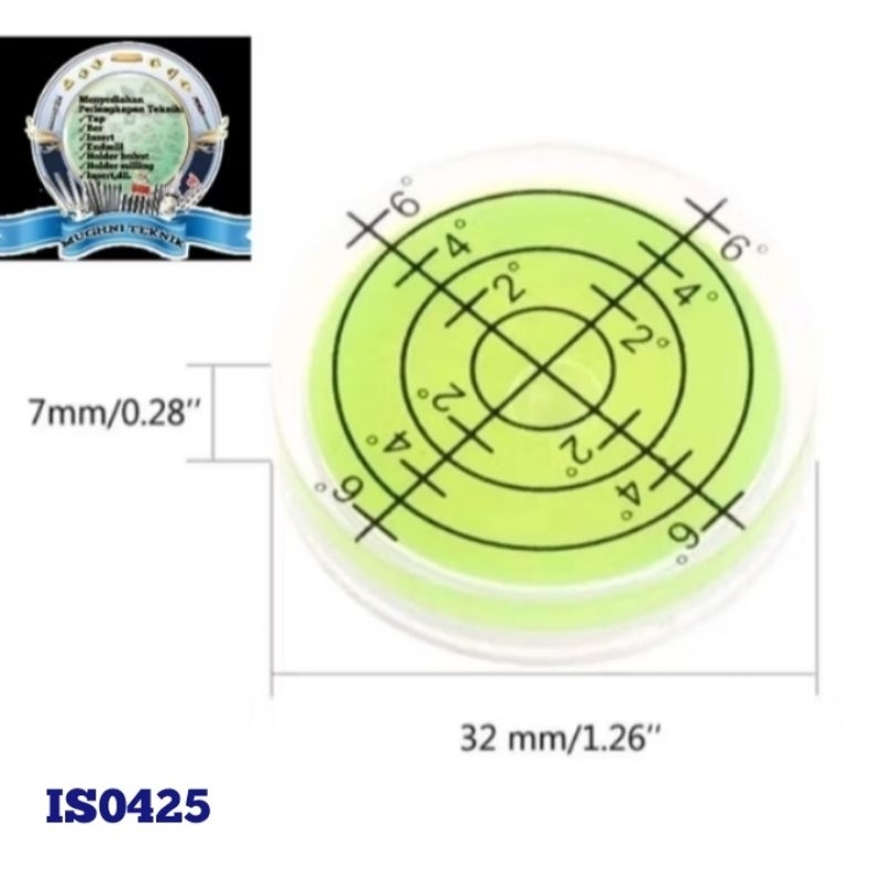 Jual round universal bubble spirit level waterpas bulat 7mmx32mm cocok ...