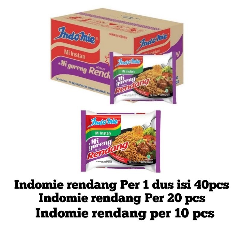 Jual Indomie goreng rendang 1 Ctn/Dus isi 40 Pcs | Shopee Indonesia