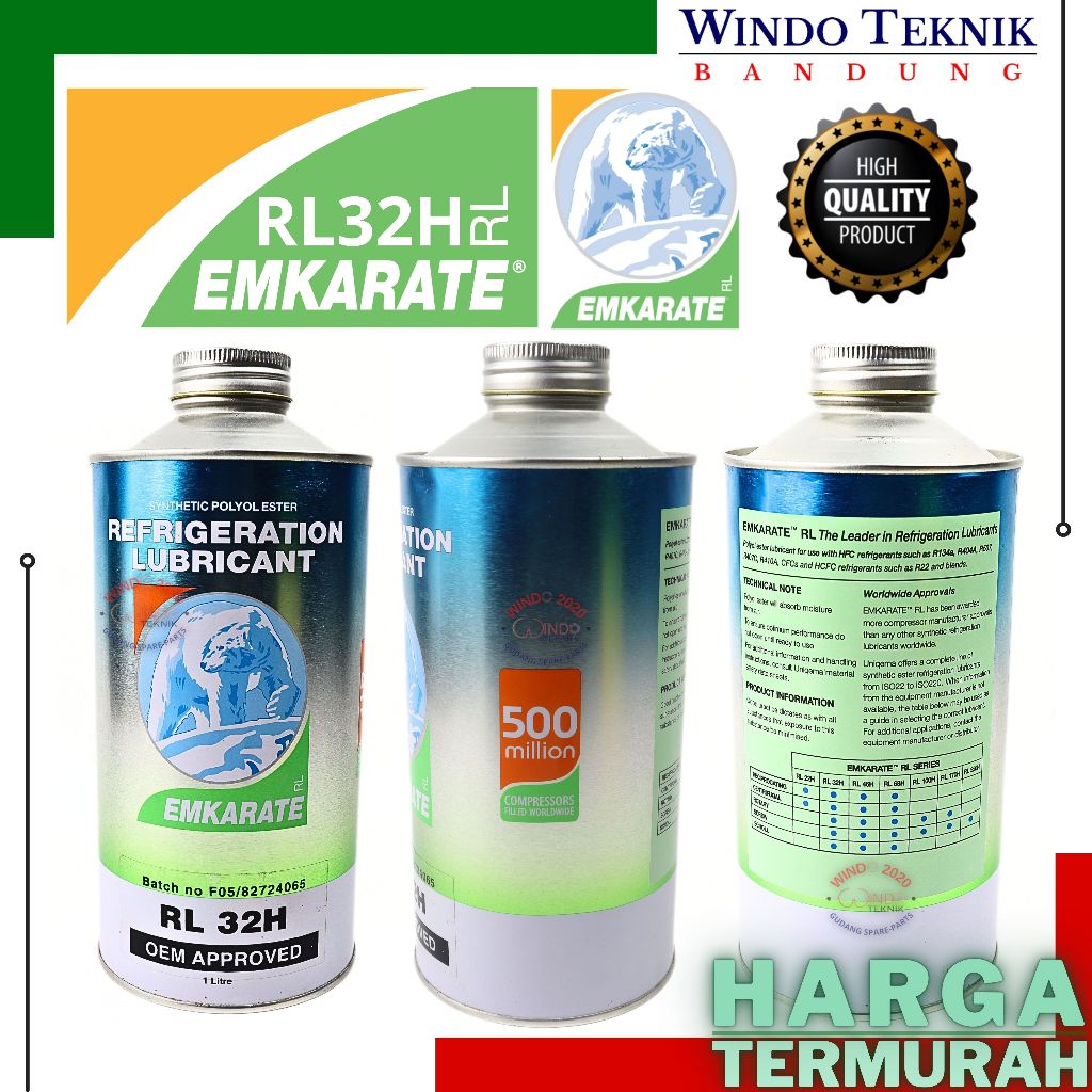 Jual OLI | OLI EMKARATE RL32H 1 LITER | OLI COMPRESSOR RL32 H | OLI ...