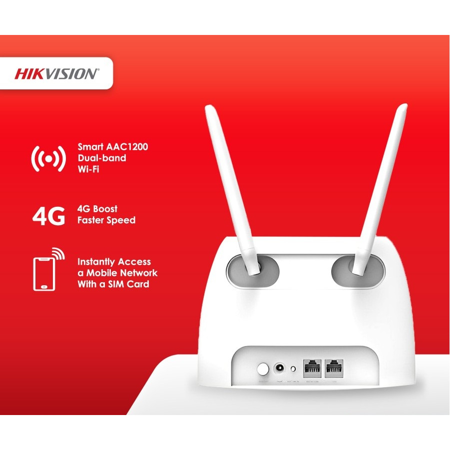 Jual Hikvision DS-3WR4G12C AC1200 4G CAT4 Wireless Router with SIM Card ...
