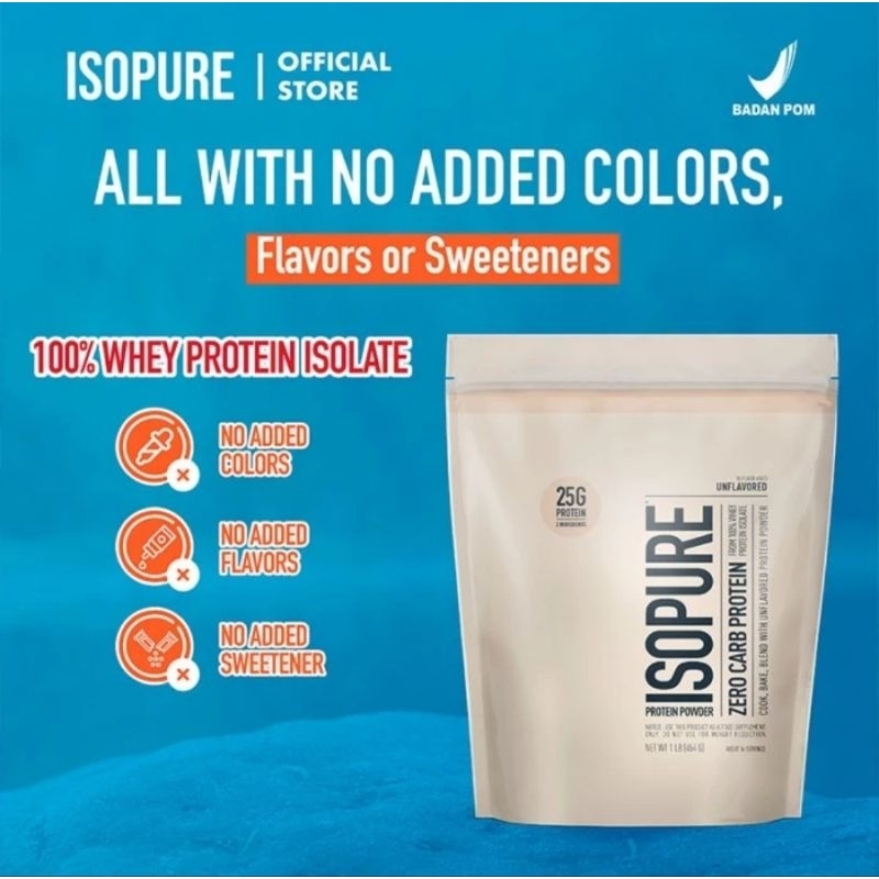 Jual iso pure isopure protein powder whey protein isolate wpi 1lb ...