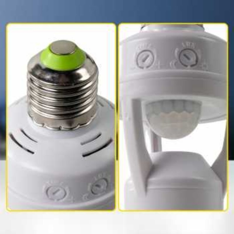 Jual Fitting Lampu Bohlam PIR Sensor Gerak Timer Otomatis 2000 LUX E27 ...