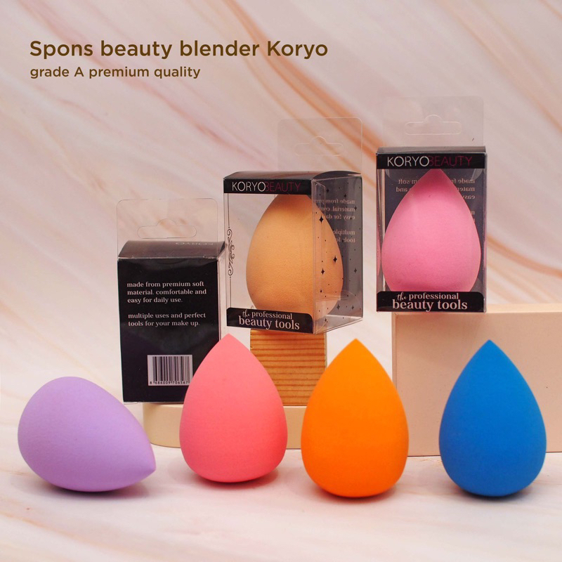 Jual Spons beauty blender Koryo air tetes tear drop foundation puff Premium  grade A | Shopee Indonesia