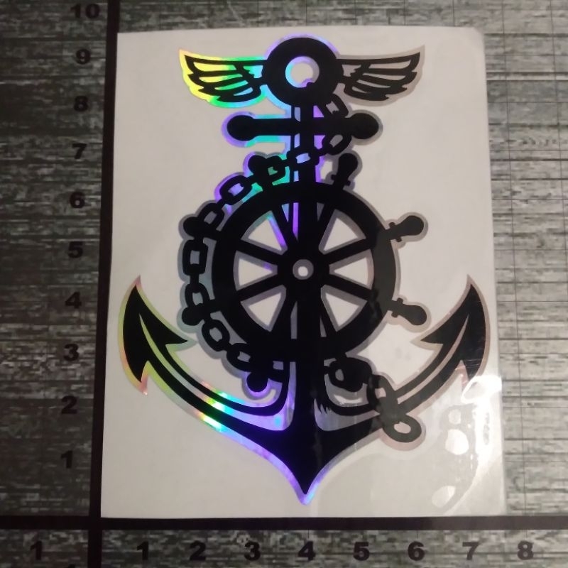 Jual Sticker CUTTING JANGKAR PELAUT DASARAN HOLOGRAM | Shopee Indonesia