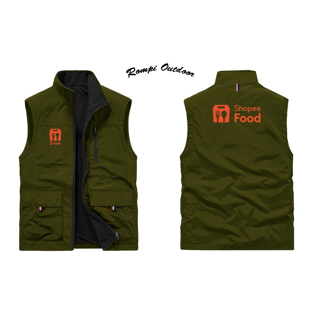 Jual Bisa Custom Rompi Motor Anti Angin Shopee Jaket Rompi Driver Shope ...