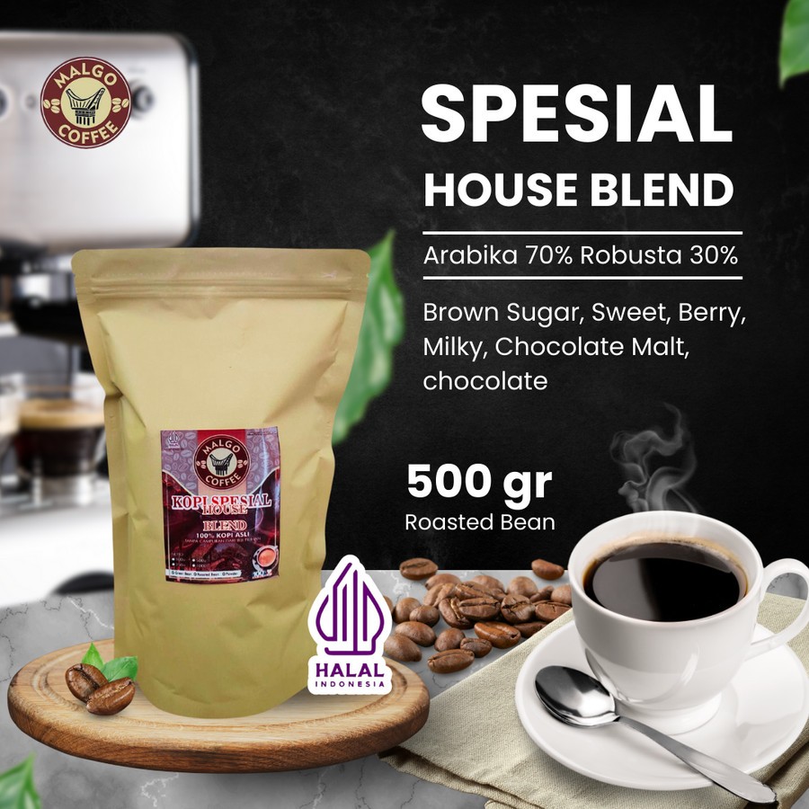 Jual Kopi House Blend Arabica Arabica Robusta Special Roasted Bean Bubuk Gr