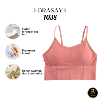 Brasay Bra Wanita Model One-Piece Bra Bralette Push Up Dengan Bahan Tipis Dan Bergaya Korea 1038