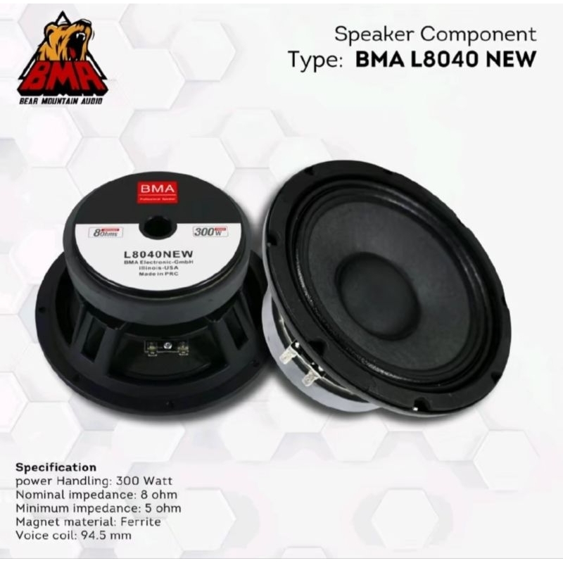 Jual SPEAKER BMA L 8040 NEW // inch Shopee Indonesia