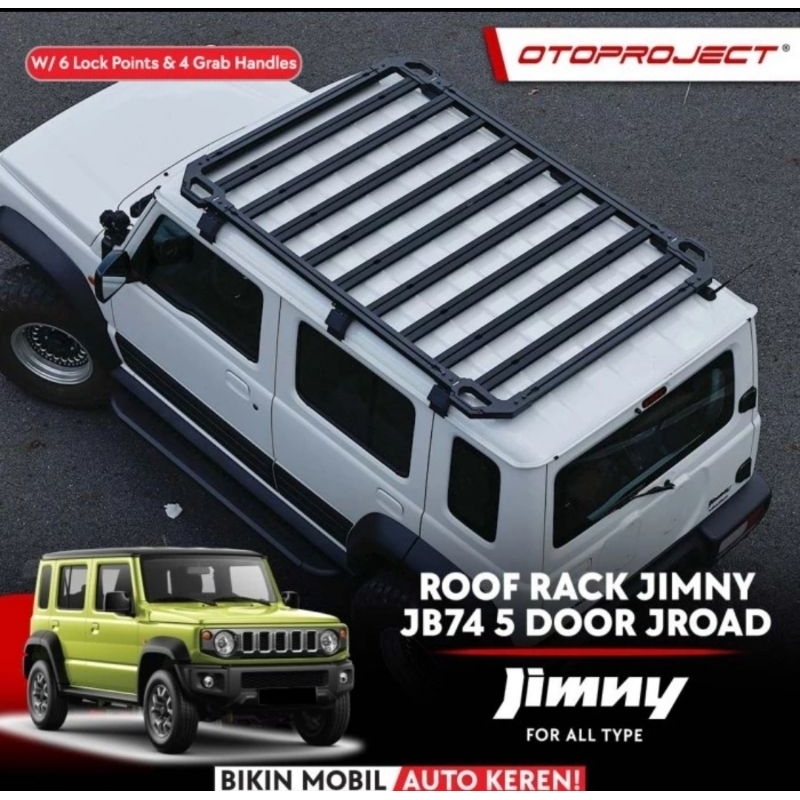 Jual OTOPROJECT Roof Rack Atas JROAD Style JIMNY 5 Doors Rack Atas ...
