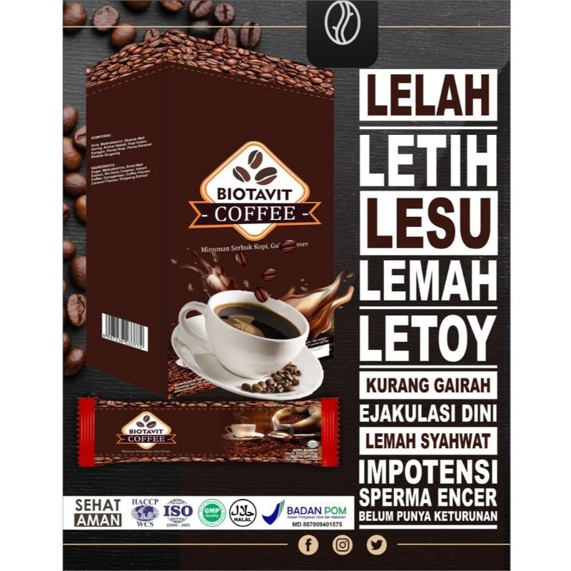 Jual BIOTAVIT COFFEE SOLUSI LELAH LETIH LEMAH LESU LETOY | Shopee Indonesia