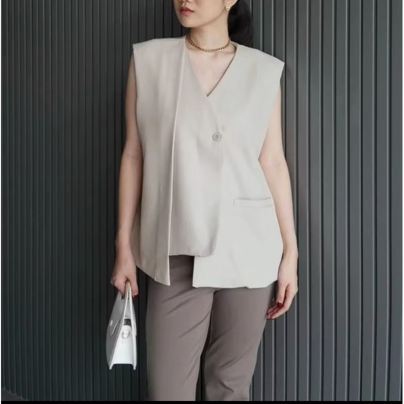 Jual Hanny Vest Outer Rompi Wanita - Atasan Luaran Oversize Korean ...
