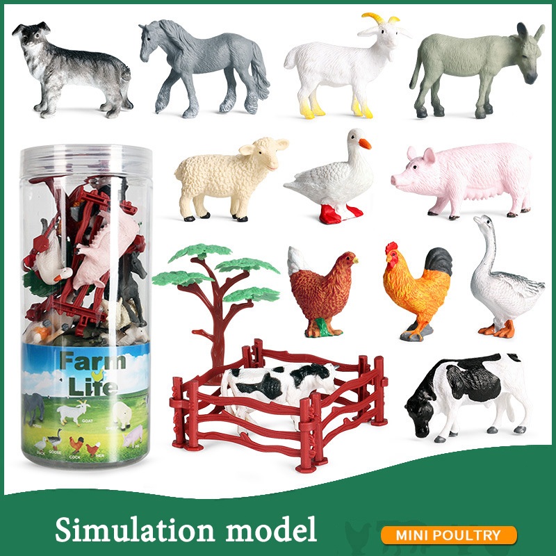 Jual Mainan Hewan Figure Farm Poultry mainan binatang Mainan Anak Kecil ...