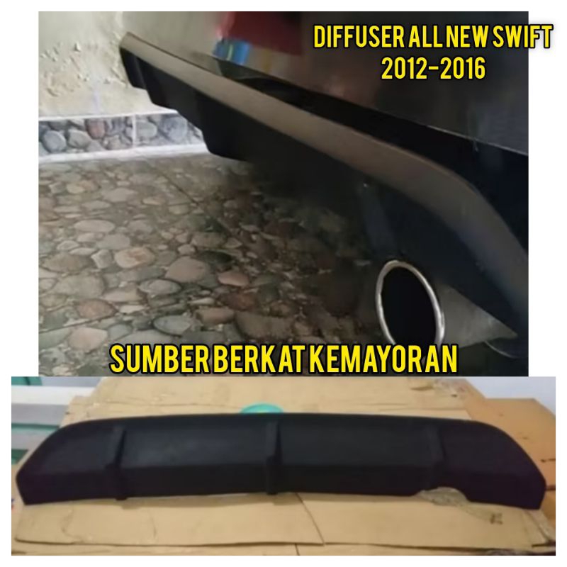 Jual FRP Diffuser Pengaman Bumper Belakang All New Swift 2012 2013 2014 ...