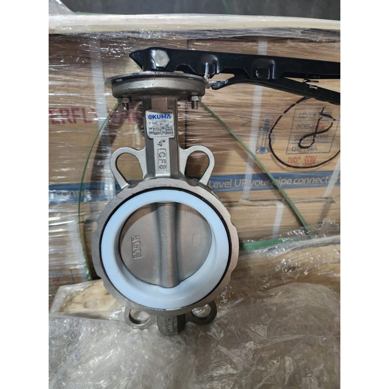 Jual BUTTERFLY VALVE OKUMA BODY SS304 DISC CF8 1-1/2