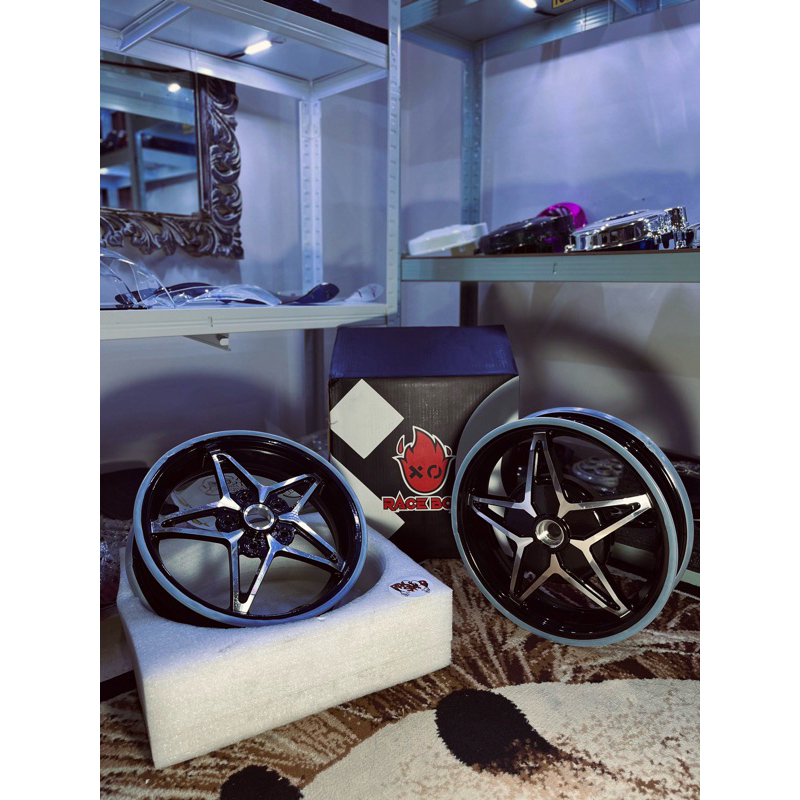 Jual Velg CNC Raceboy Model MK Factory Stars Type - 06 Black 12” Sprint ...