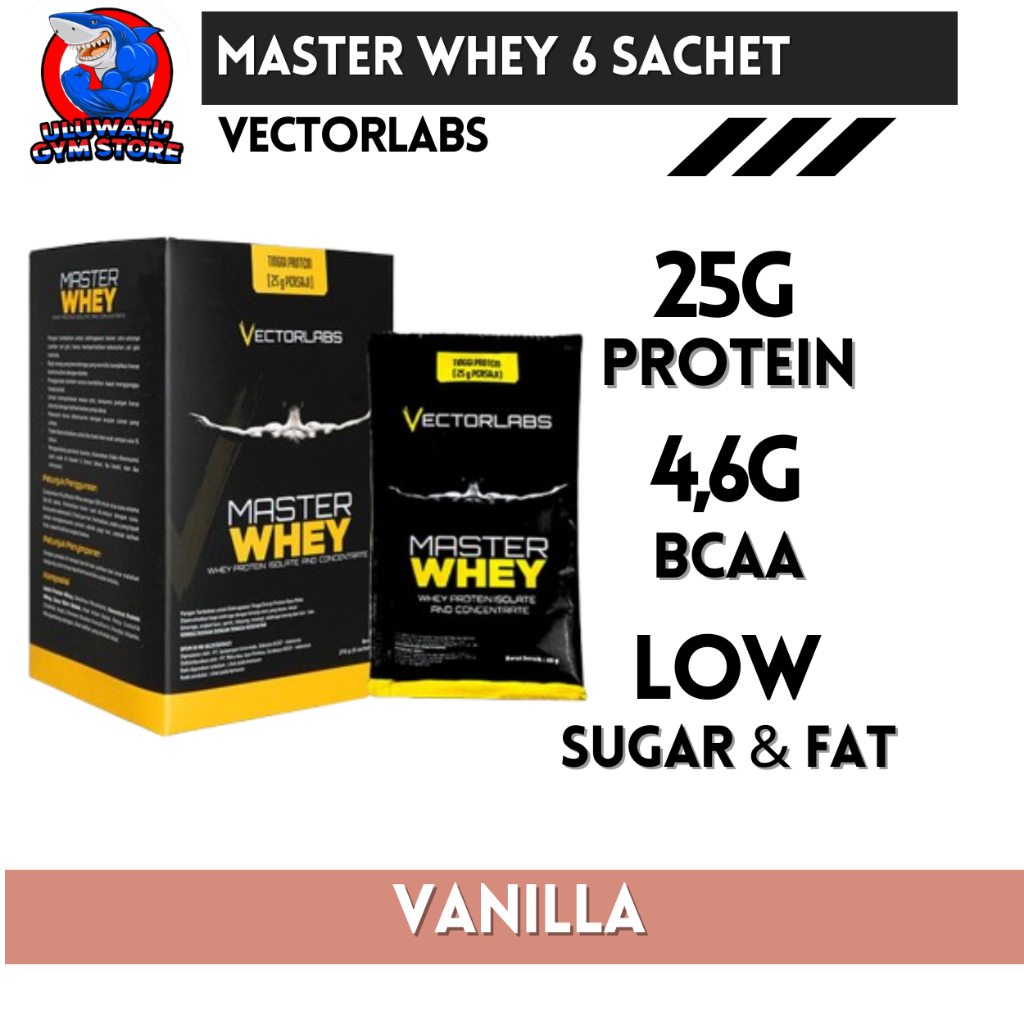 Jual VECTORLABS MASTER WHEY PROTEIN 6 SACHET VANILLA | Shopee Indonesia