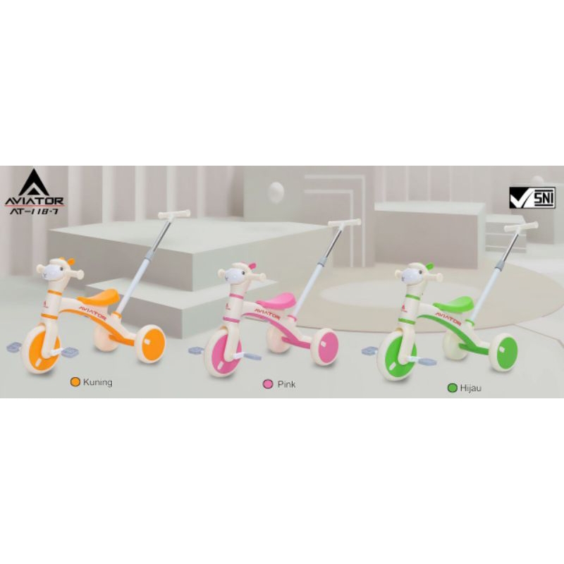 Jual (FREE KARDUS BUBLE WRAP ) SEPEDA ANAK RODA TIGA TRICYCLE AVIATOR ...