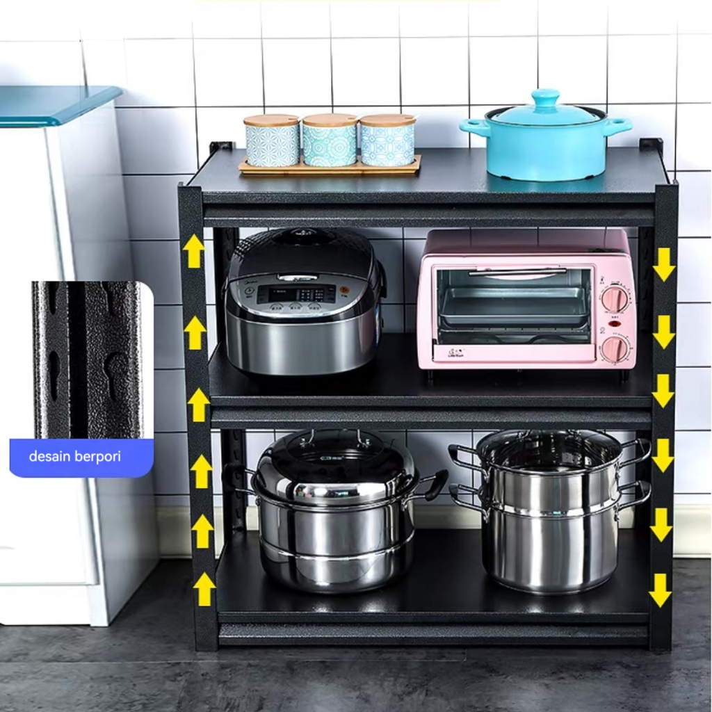 Jual {Tiada Pemasanga} Rak Dapur Minimalis Tanpa Bolt Rak Penyimpanan ...