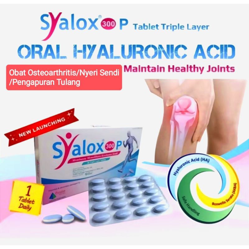 Jual Syalox 300 P Tablet Triple Layer Oral Hyaluronic Acid Obat ...