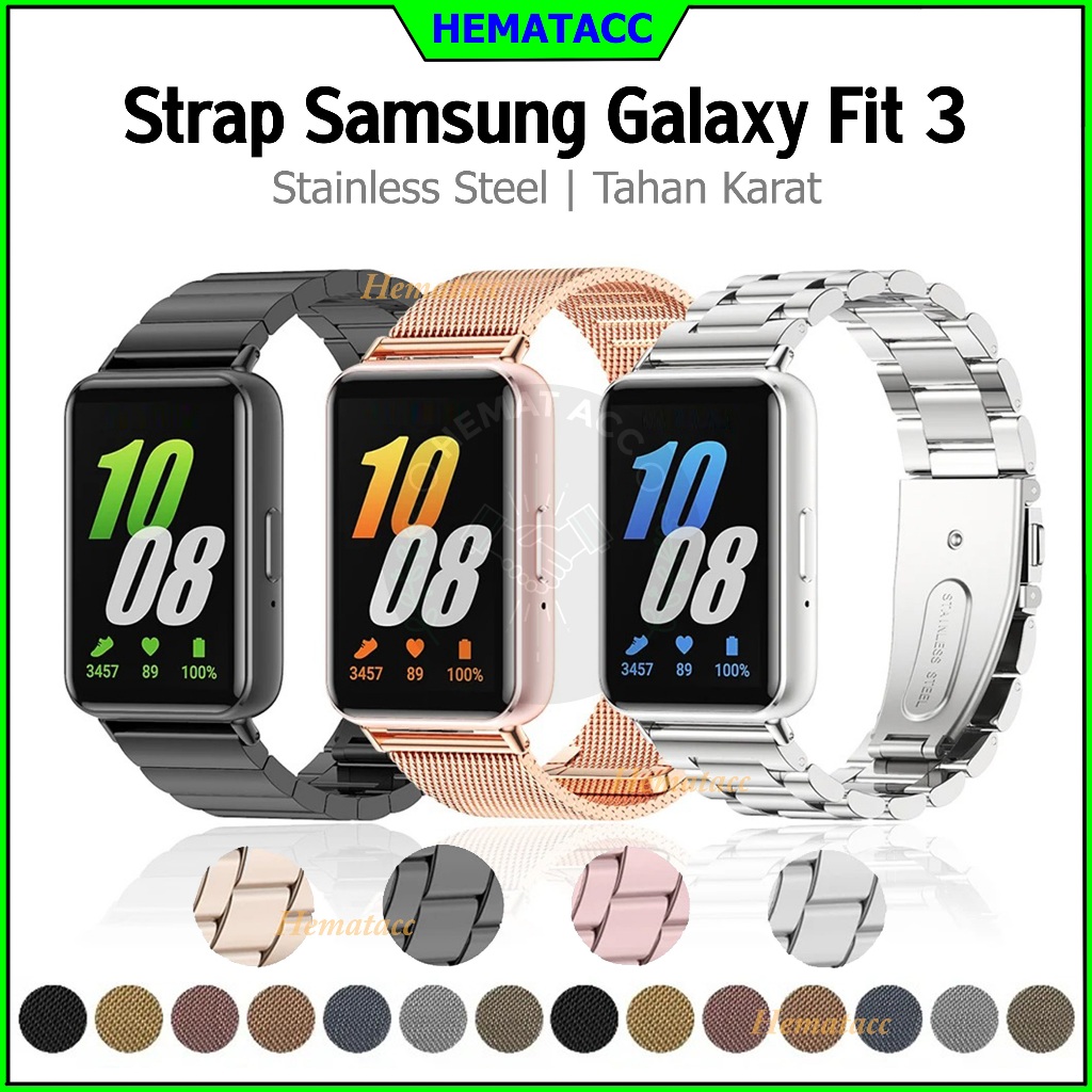 Jual Strap Samsung Fit Stainless Steel Milanese Tahan Karat Tali
