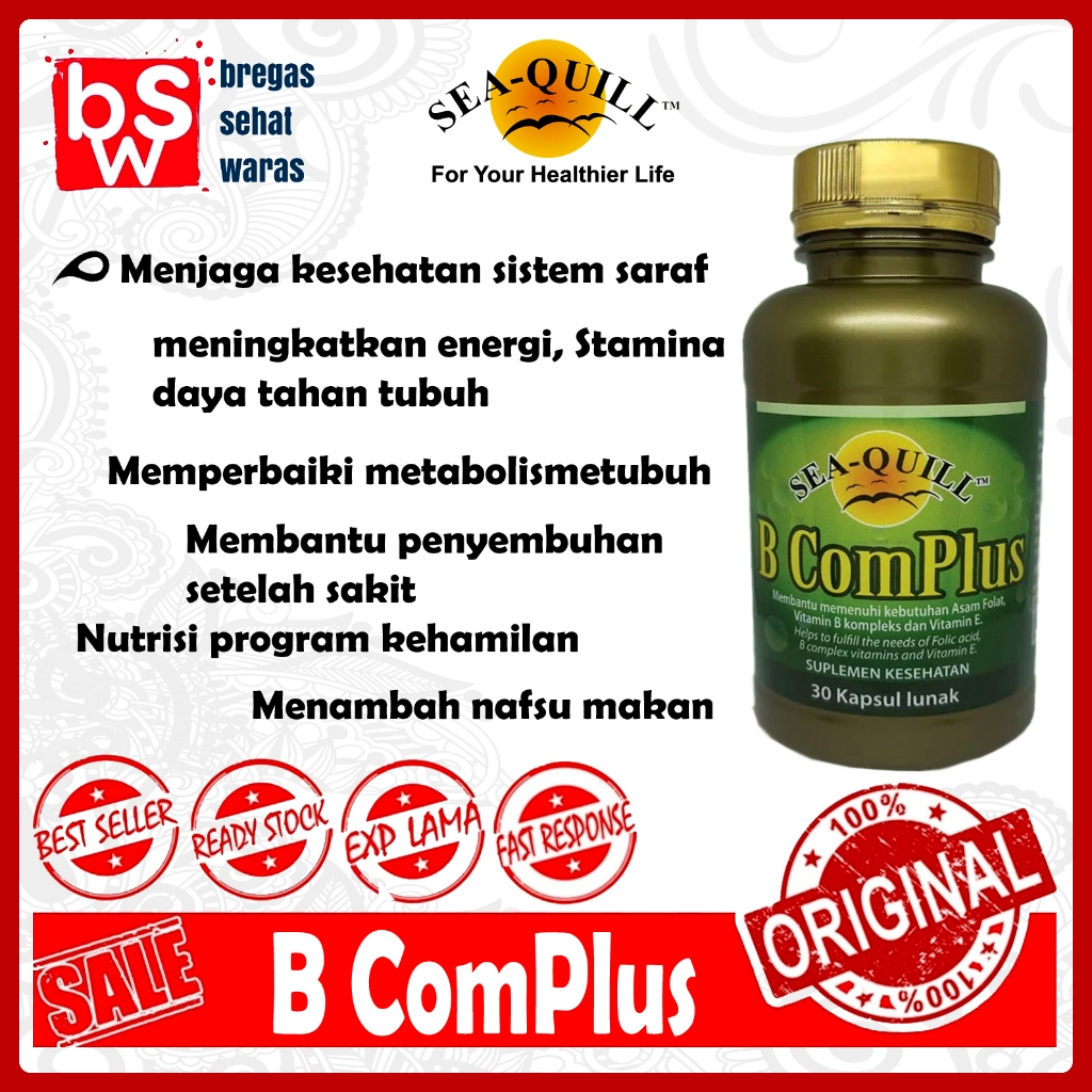 Jual Sea Quill B COMPLUS 30 kapsul | Penambah nafsu makan | Stamina dan ...