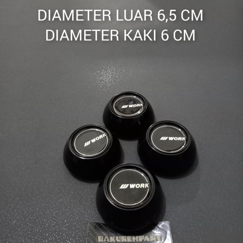 Jual Dop roda tutup velg mobil racing variasi kerucut tulisan Work ...