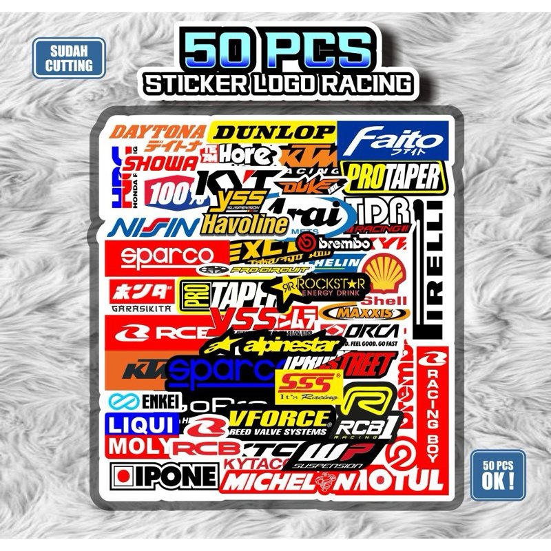 Jual Stiker sponsor logo racing 50pcs stiker racing stiker motor ...