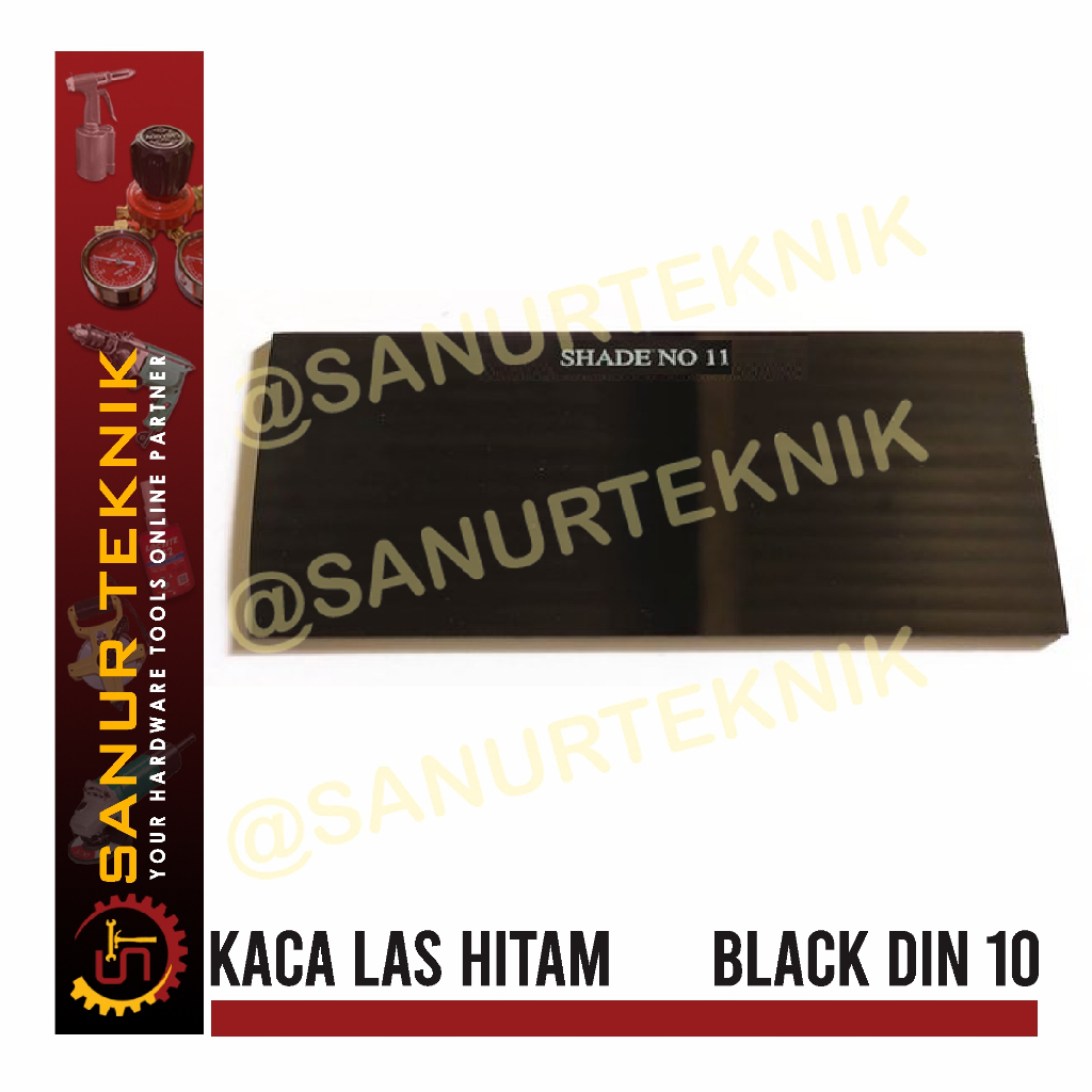Jual Kaca Las Hitam / Safety Welding Glass BLACK DIN 10 D10 D 10 ...