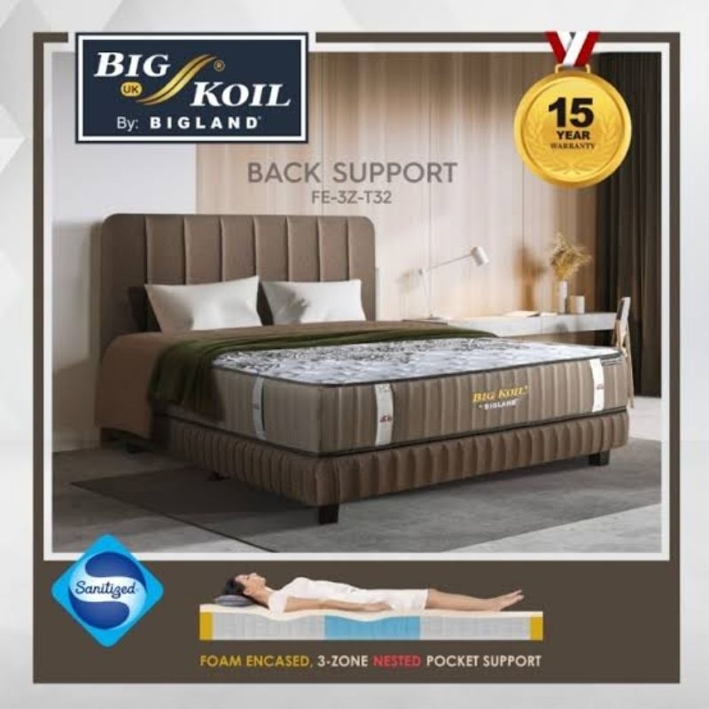 Jual Springbed Big Koil Back Support Orthopedic Bigland tebal 32cm ...