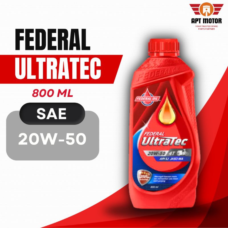 Jual OLI FEDERAL ULTRATEC 20W-50 | UKURAN 800ML | Shopee Indonesia