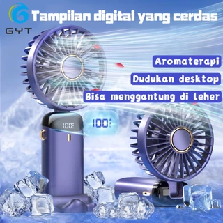 GYT Kipas Lipat Mini Kipas Angin Kipas Kecil Portable Led 5-Speed Display Kipas Handheld