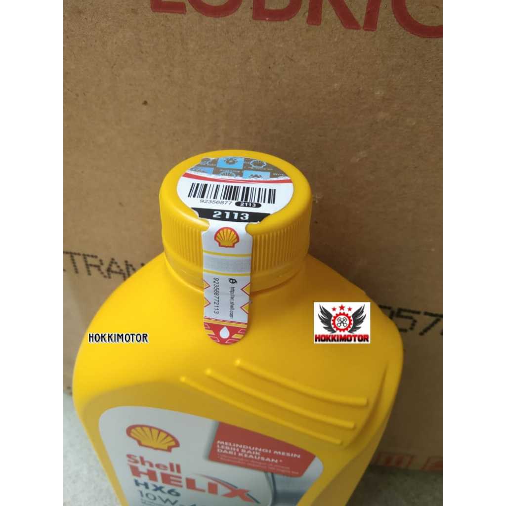 Jual OLI MESIN SHELL HELIX HX6 SAE 10W-40 1 LITER SCAN BARCODE BENSIN ...